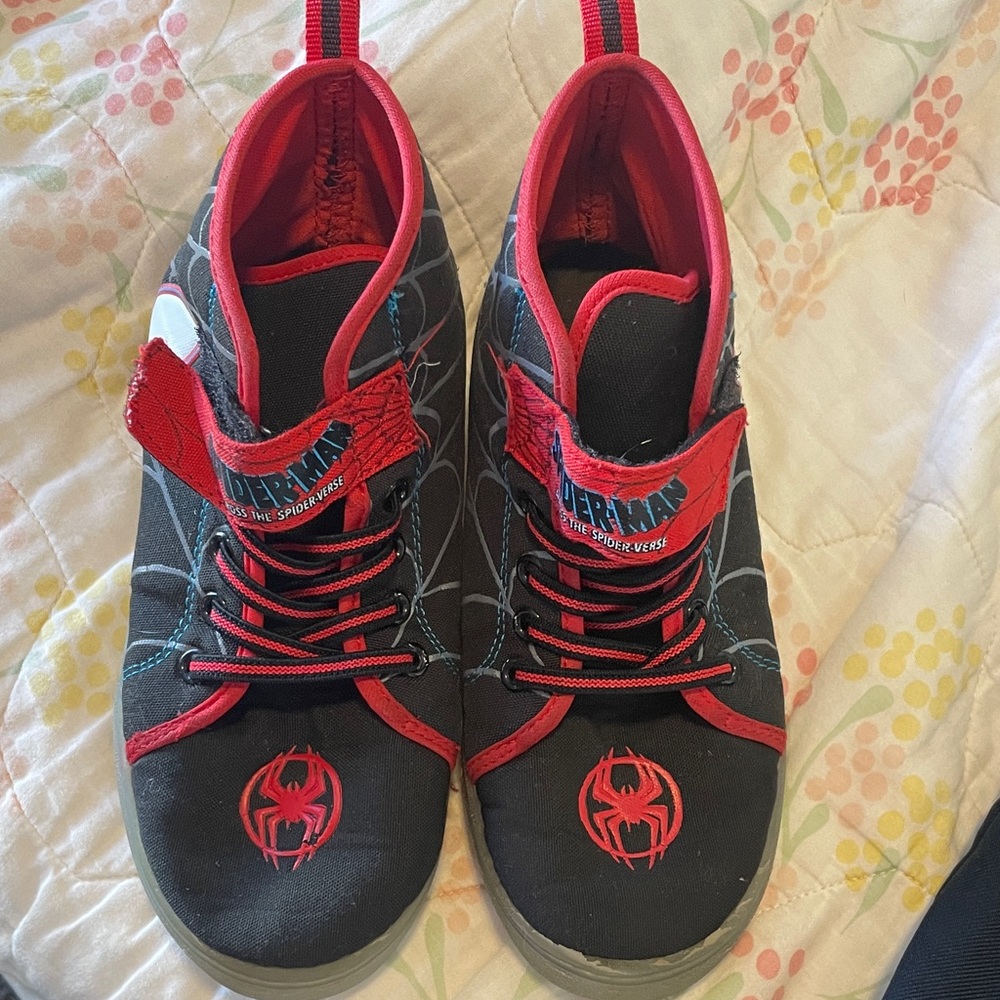 Spiderman Kids Sneakers - Black, Red, and Gray
